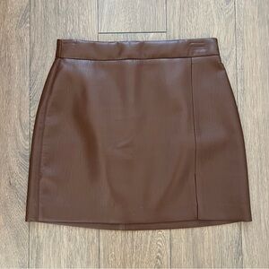 Aritzia Wilfred Vegan Leather Mini Skirt